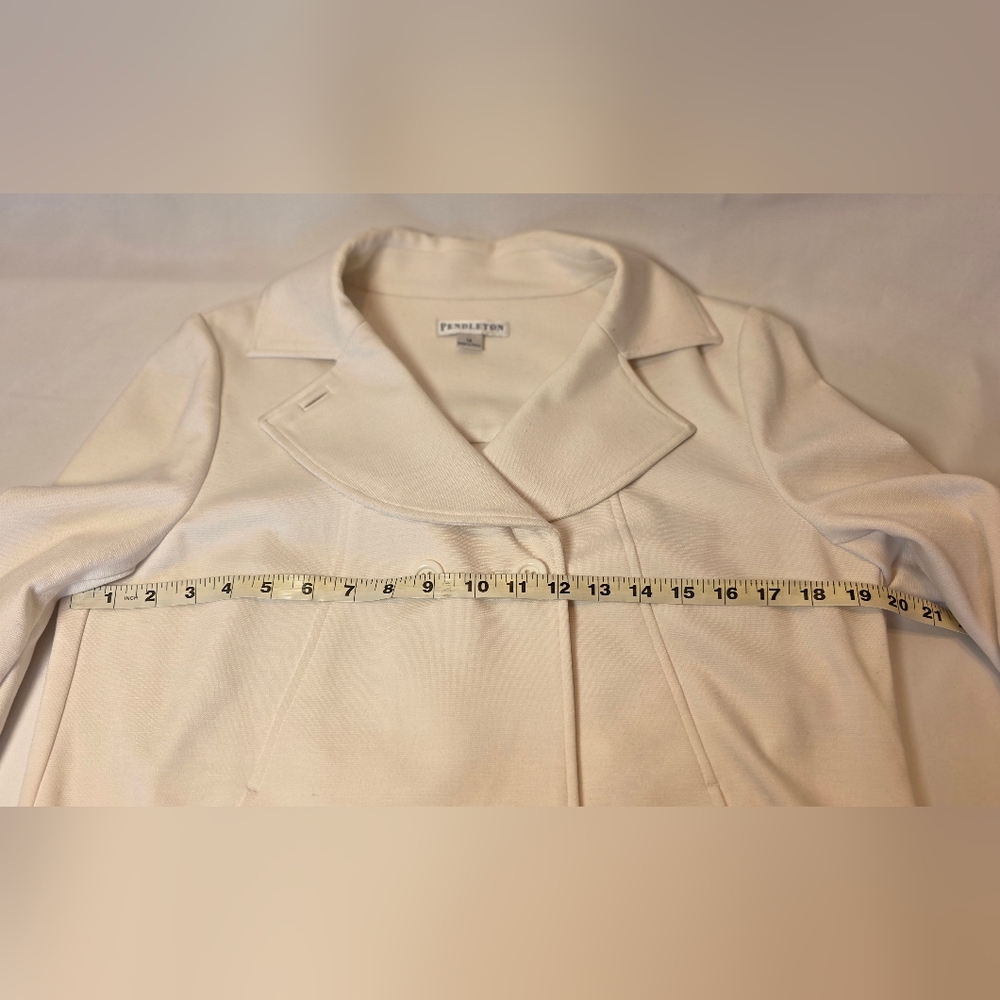 Pendleton White Double Breasted Blazer Jacket Siz… - image 6